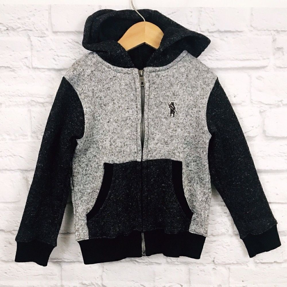 Lucky Brand Varsity Jacket Zip Up Hoodie Sweater
